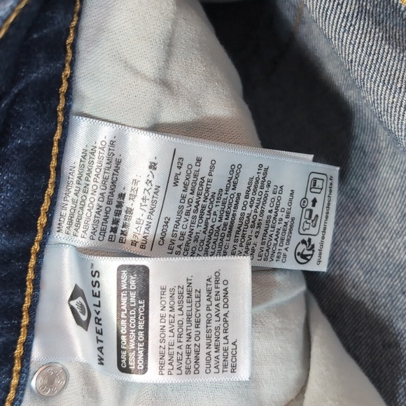 Levi's 505 Regular Fit Dark Wash Blue Jeans - Picture 5 of 7